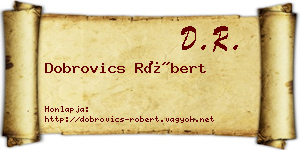 Dobrovics Róbert névjegykártya