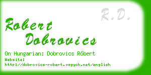 robert dobrovics business card