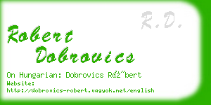 robert dobrovics business card